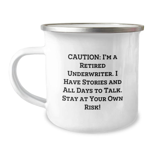 Funny Underwriter Gifts for Men, Unique Camping Mug for Underwriter, Graduation Unique Gifts from Friends to Underwriter - Image 1