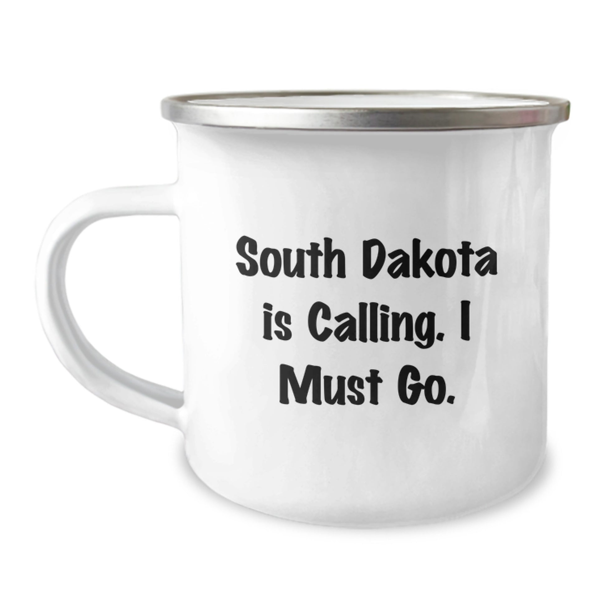 South Dakota Gifts for Men from Friends, Funny 'South Dakota Is Calling. I Must Go.' Camping Mug, Birthday Unique Gifts - Image 1