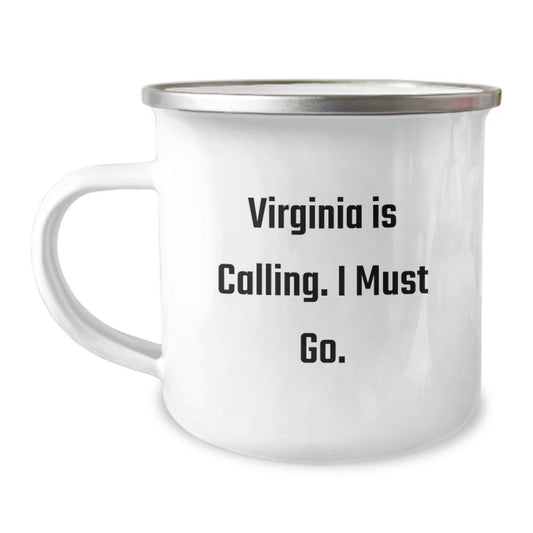 Virginia Calling Gifts for Men - Camping Mug with Funny Quote 'Virginia Is Calling. I Must Go.' - Perfect Graduation Unique Gifts from Friends - Image 1