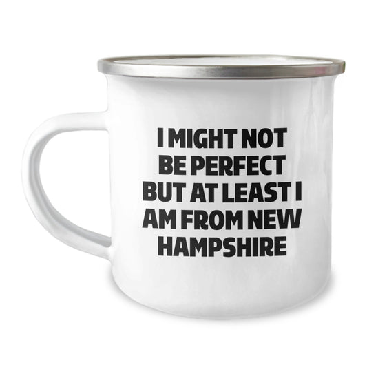 Funny New Hampshire Gifts for Camping Friends from the Granite State - 'I Might Not Be Perfect' Christmas Mug - Image 1
