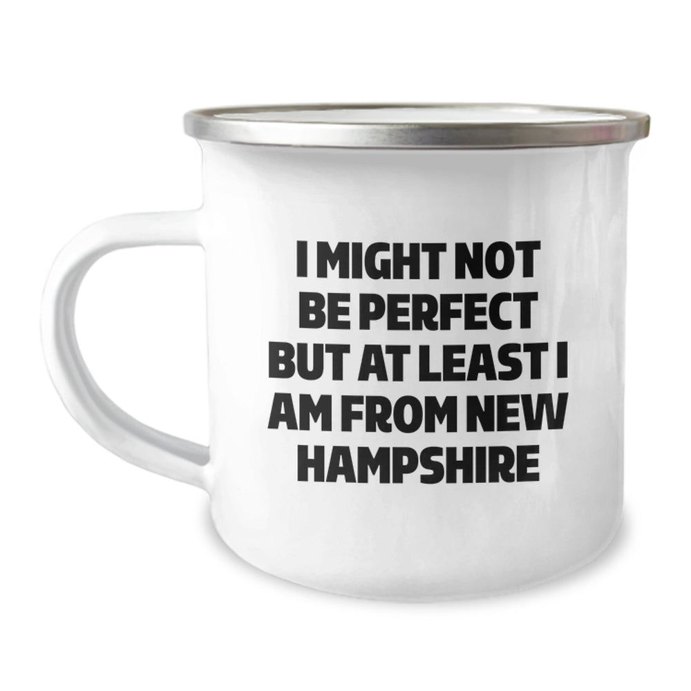 Funny New Hampshire Gifts for Camping Friends from the Granite State - 'I Might Not Be Perfect' Christmas Mug - Image 1