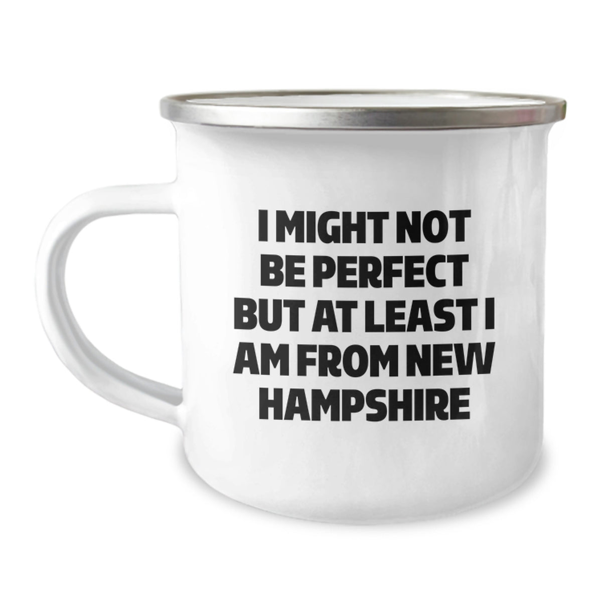 Funny New Hampshire Gifts for Camping Friends from the Granite State - 'I Might Not Be Perfect' Christmas Mug - Image 1