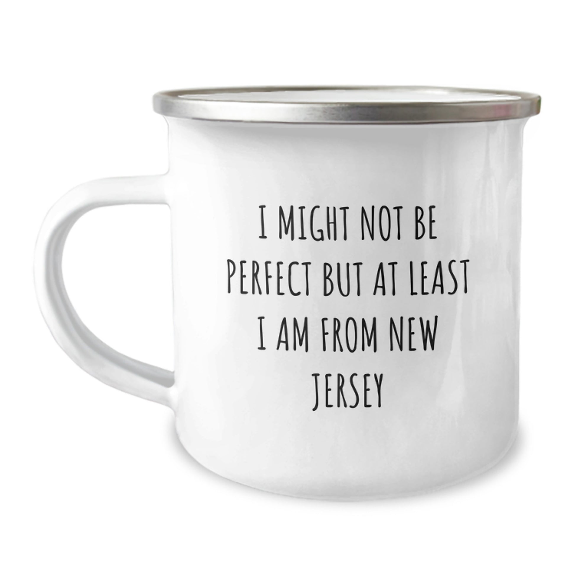 New Jersey Camping Mug, Funny Quote Gifts from Friends to New Jersey Lovers, 12 oz Stainless Steel - Image 1