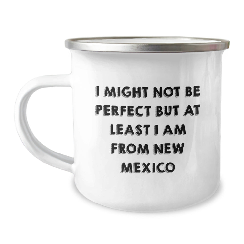 Funny New Mexico Camping Mug Gifts from Friends and Family, Perfect for New Mexico Enthusiasts, I Might Not Be Perfect But At Least I Am From New Mexico Christmas Unique Gifts - Image 1