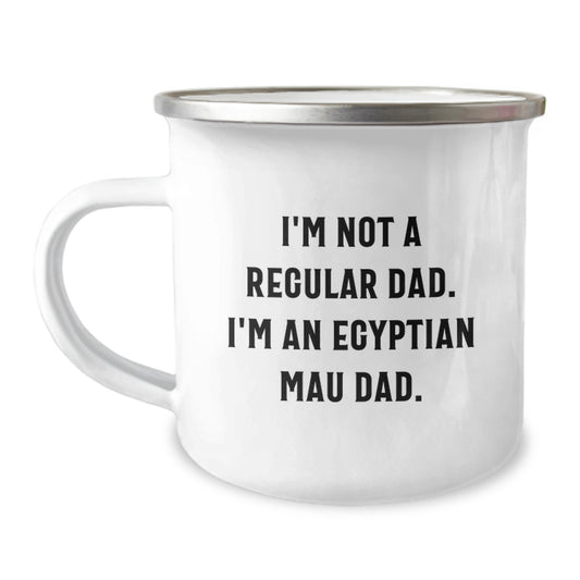 Funny Egyptian Mau Cat Gifts, Dad's Egyptian Mau Cat Love, Graduation Unique Gifts for Egyptian Mau Cat Lovers, Dad Camping Mug Egyptian Mau Cat Father - Image 1