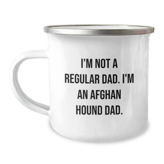 Funny Afghan Hound Dog Dad Gifts - Camping Mug for Him, Gifts from Dad to Men on Graduation Unique Gifts - Image 1