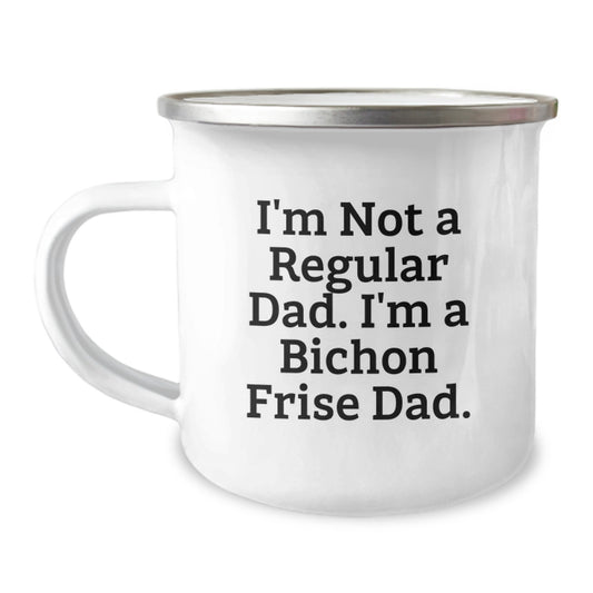 Bichon Frise Dog Camping Mug Gifts from Dad to Men on Valentine's - I'm A Regular Dad, I'm A Bichon Frise Dad. Funny Valentine's - Image 1