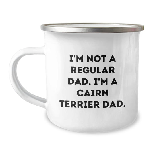 Funny Cairn Terrier Dad Gifts for Men from Family on Graduation Day - Camping Mug - Image 1