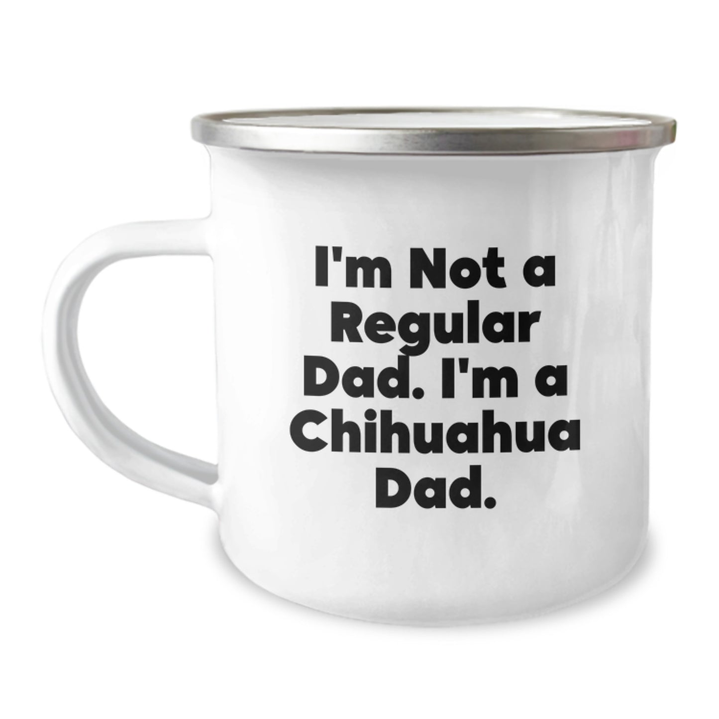 Funny Chihuahua Dad Camping Mug Gifts for Men from Family on Graduation Unique - Image 1