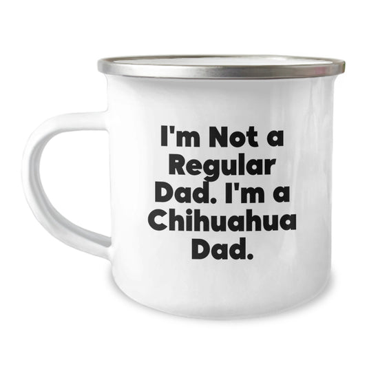 Funny Chihuahua Dad Camping Mug Gifts for Men from Family on Graduation Unique - Image 1