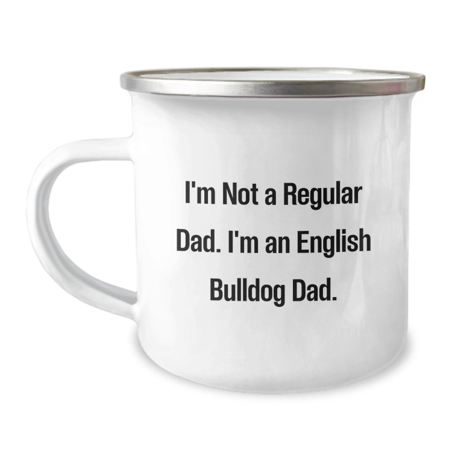 English Bulldog Keepsake Camping Mug for Him Birthday Gift Stainless - Image 1
