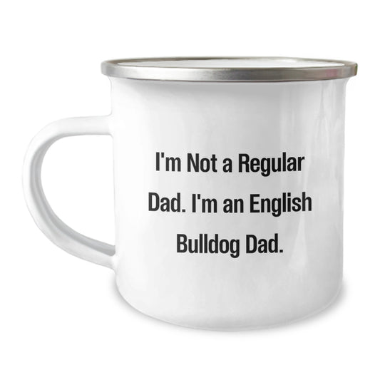 English Bulldog Keepsake Camping Mug for Him Birthday Gift Stainless - Image 1