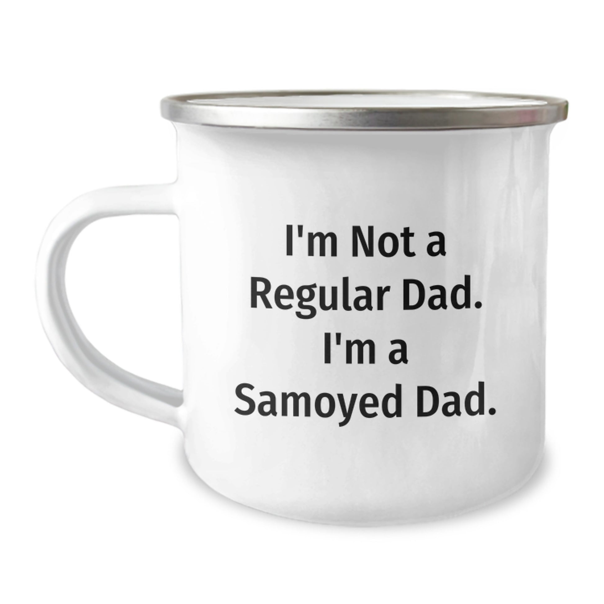 Samoyed Dog Dad Camping Mug - Funny Valentine's Gift from Dad to Family - Image 1
