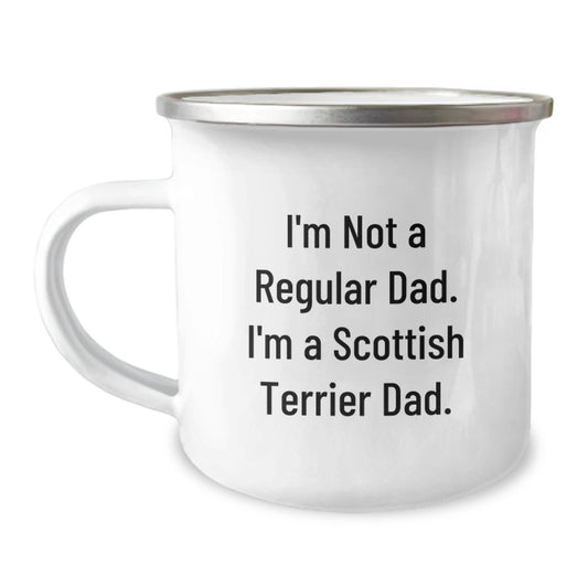 Funny Scottish Terrier Dog Gifts from Dad, Unique Camping Mug for Scottish Terrier Dad, Perfect Graduation Unique Gifts - Image 1