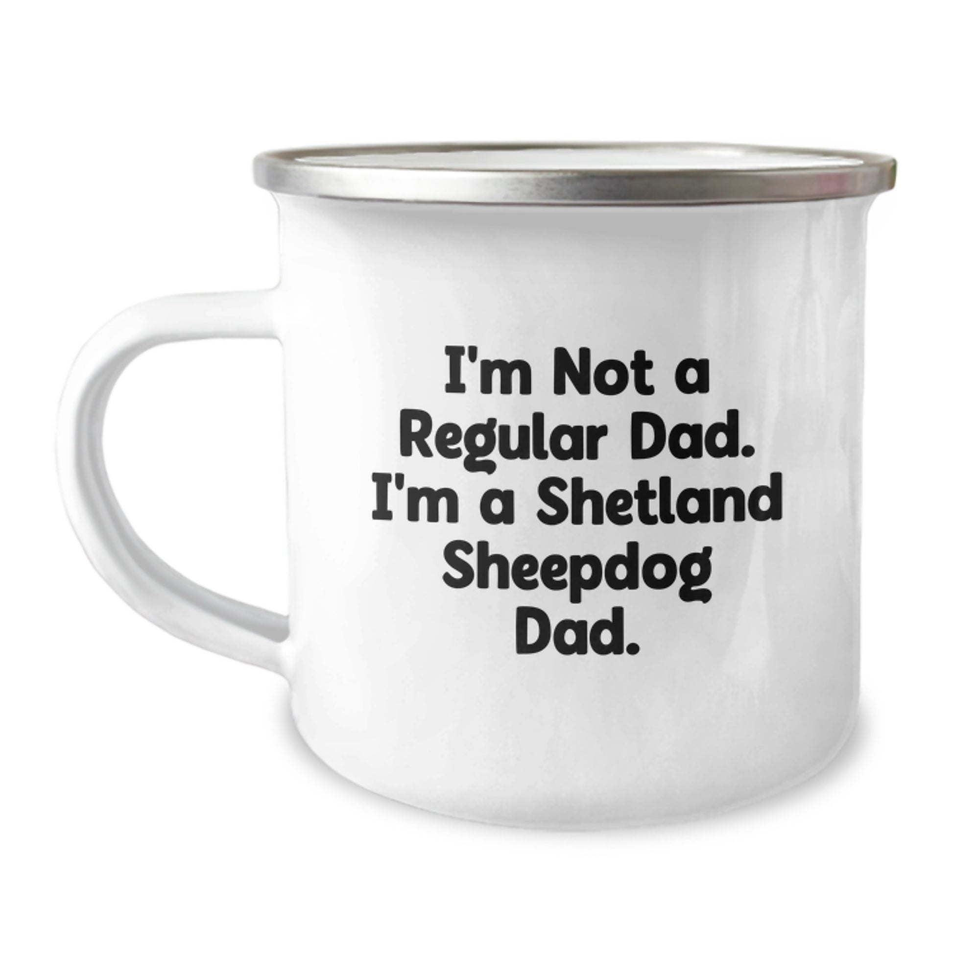 Funny Shetland Sheepdog Gifts for Men from Dad to Son Graduation Unique Camping Mug - Image 1