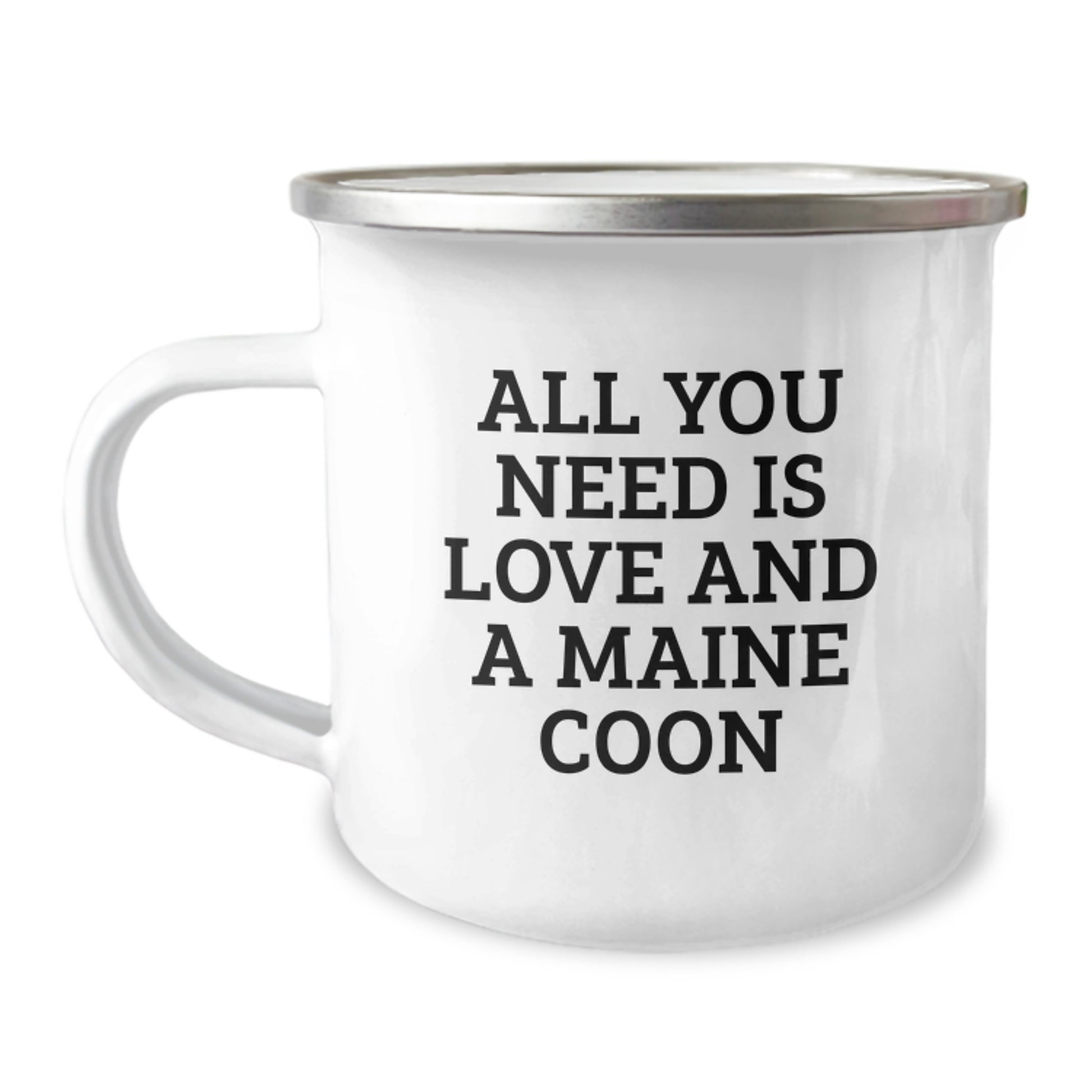 Funny Maine Coon Cat Gifts from Friends for Graduation Unique Gifts - All You Need Is Love And A Maine Coon Camping Mug - Image 1