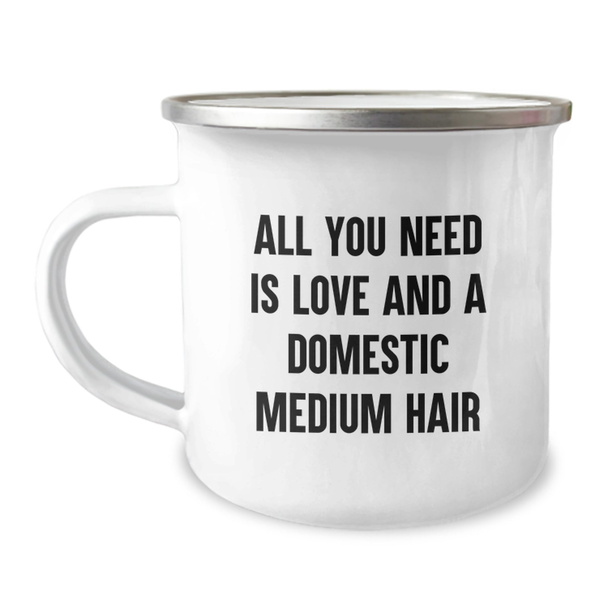 Funny Domestic Medium Hair Cat Camping Mug Gifts from Family for Graduation Unique - Image 1