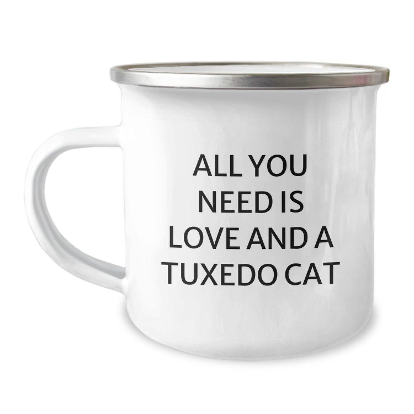 Tuxedo Cat Camping Mug, Funny Quote, Gifts for Men, Women, Friends, Coworkers, Valentine's Unique Gifts, Gifts from Family - Image 1