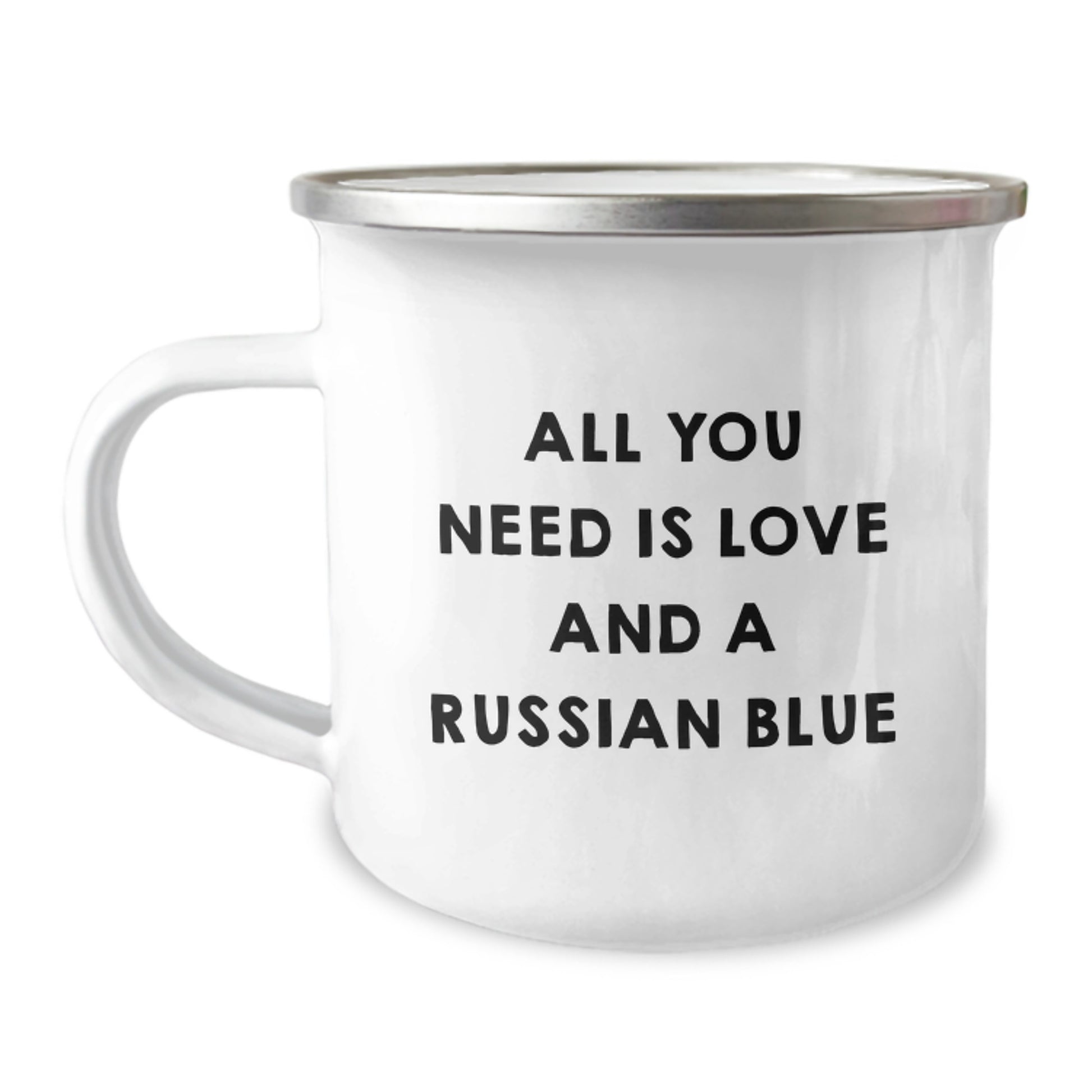 Russian Blue Cat Lover Gifts for Friends Family, Funny Camping Mug for Graduation Unique Gifts from Men Women - Image 1