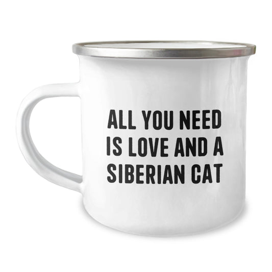 Siberian Cat Camping Mug Gifts from Family to Friends, Unique Graduation Unique Gifts with Funny Quote - Image 1