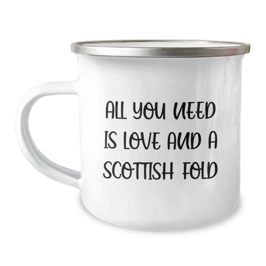 Funny Scottish Fold Cat Gifts from Friends - All You Need Is Love And A Scottish Fold Graduation Unique Gifts for Scottish Fold Cat Lovers - Image 1