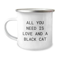 Load image into Gallery viewer, Funny Black Cat Camping Mug, Gifts from Friends for Family and Black Cat Lovers, Christmas Unique Gifts - Image 1
