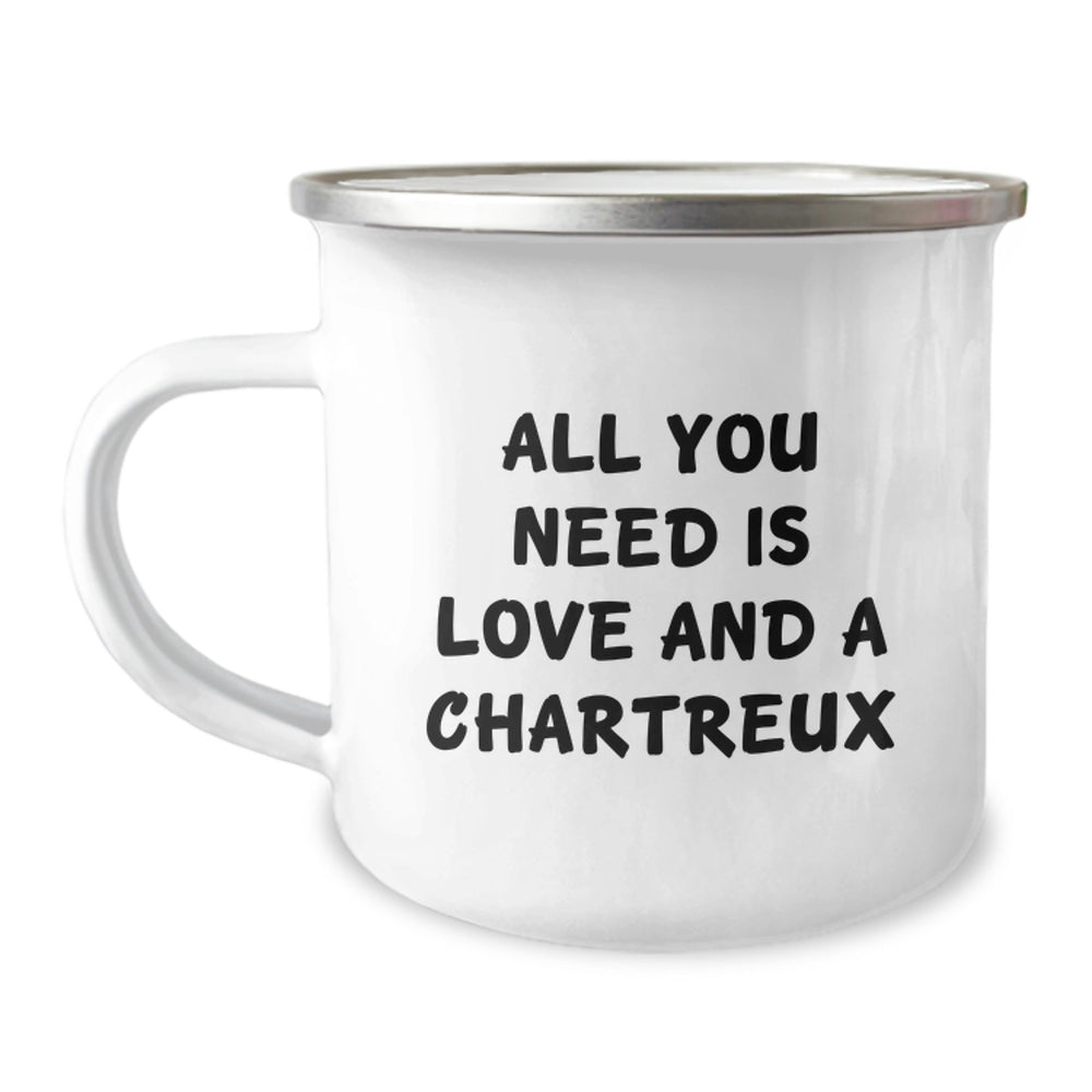 Funny Chartreux Cat Camping Mug Gifts from Men for Women Friends Coworkers Family - All You Need Is Love And A Chartreux Christmas Unique Gifts - Image 1