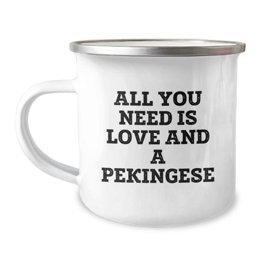 Funny Pekingese Dog Lover Camping Mug Gifts from Men to Women Friends Family Valentine's Unique Presents - Image 1