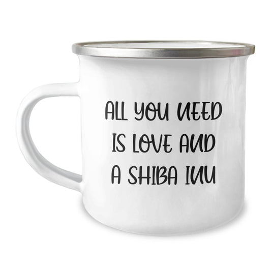 Shiba Inu Dog Lovers Camping Mug Gifts from Friends, Family, or Coworkers for Graduation, Unique Shiba Inu Dog Gifts for Men, Women, Shiba Inu Dog Enthusiasts, Funny Quote Lover - Image 1