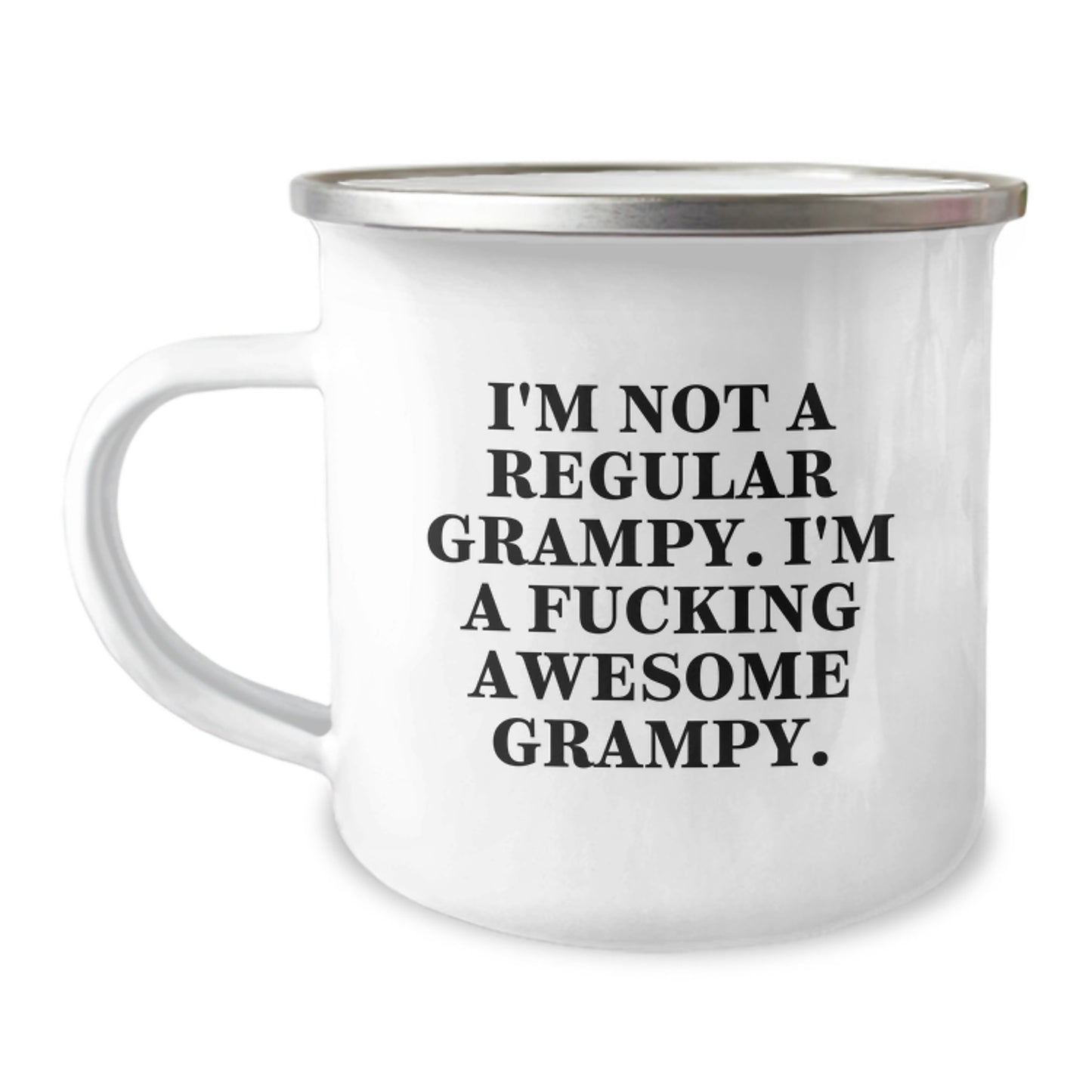 Grampy Keepsake Camping Mug for Him Birthday Gift with Enamel Finish - Image 1