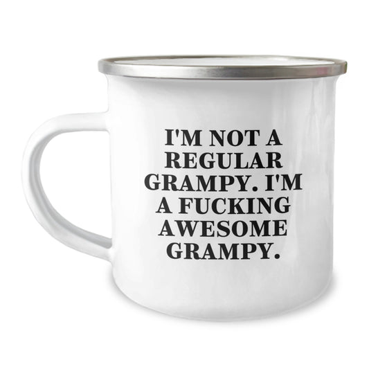 Grampy Keepsake Camping Mug for Him Birthday Gift with Enamel Finish - Image 1