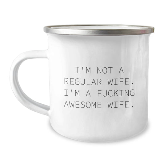 Funny Wife Gifts for Her, Camping Mug with Inspirational Quote, Gifts from Husband for Graduation Unique Gifts for Wife - Image 1