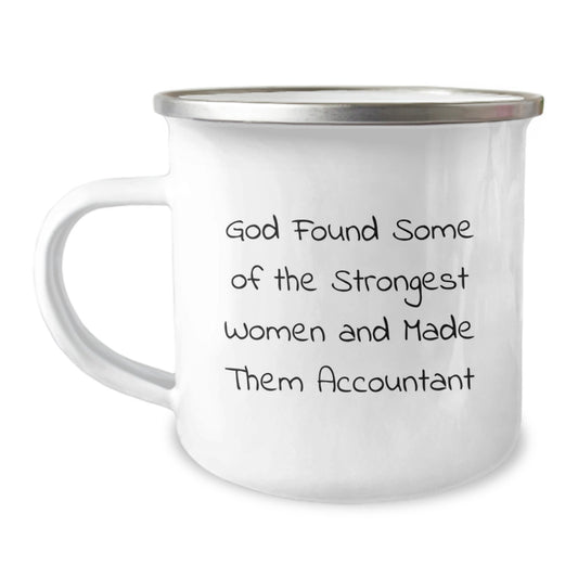Accountant Camping Mug, Funny Gift for Accountant Friend, Valentine's Unique Gifts from Men to Accountants, 12 oz Stainless Steel Mug - Image 1