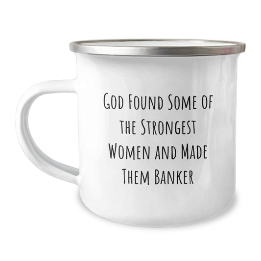 Gifts from Friends for Banker Women - Cute Camping Mug for Graduation Unique Gifts from Men to Women Banker - Image 1