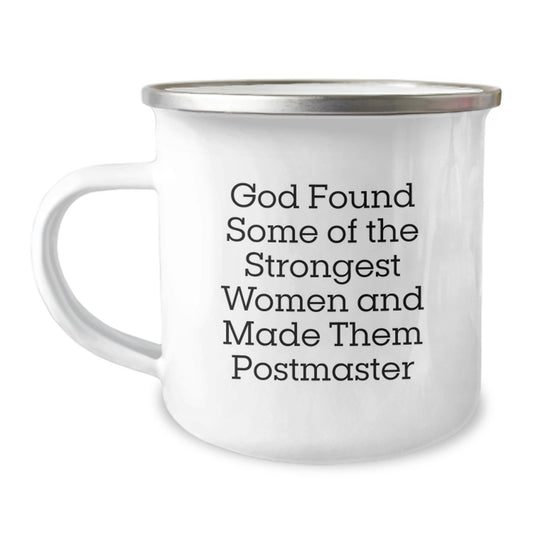 Funny Postmaster Gifts from Men, Unique Valentine's Unique Gifts for Postmaster, Camping Mug with Inspirational Quote - Image 1
