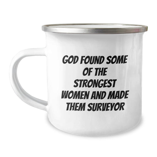 Funny Camping Mug for Surveyor Enthusiasts Gifts from Men to Women Surveyors, Christmas Unique Gifts for Surveyor Friends - Image 1