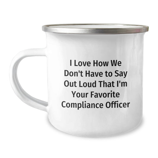 Funny Valentine's Gifts for Men - Compliance Officer Appreciation Camping Mug, Gifts from Friends to Favorite Compliance Officers - Image 1