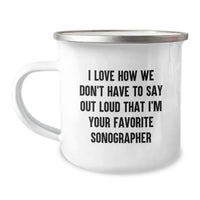 Load image into Gallery viewer, Sonographer Gifts, Funny Quote Mugs for Graduation, Gifts from Friends to Favorite Sonographer, 12 oz Camping Mug - Image 1
