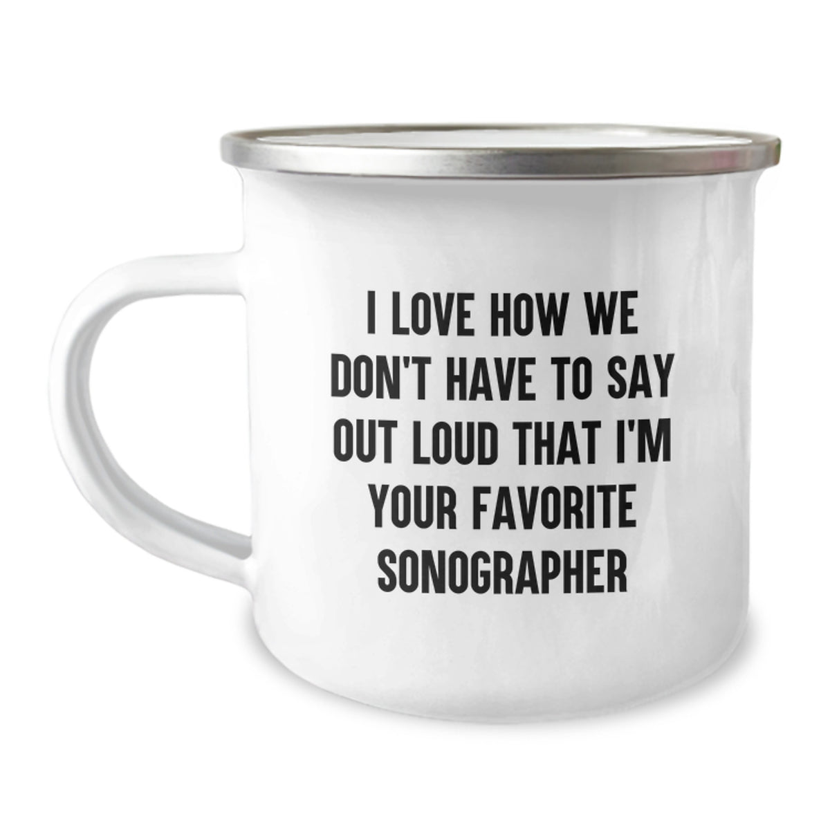 Sonographer Gifts, Funny Quote Mugs for Graduation, Gifts from Friends to Favorite Sonographer, 12 oz Camping Mug - Image 1