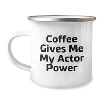 Load image into Gallery viewer, Funny Actor Gifts for Him - Valentine's Unique Mugs with Coffee Gives Me My Actor Power - Camping Mug for Men, Friends, Coworkers - Image 1
