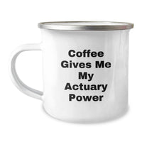 Load image into Gallery viewer, Unique Gifts for Actuary Friends, Funny Actuary Coffee Mug for Valentine's, Camping Mug for Actuary Lovers, Coffee Gives Me My Actuary Power - Image 1
