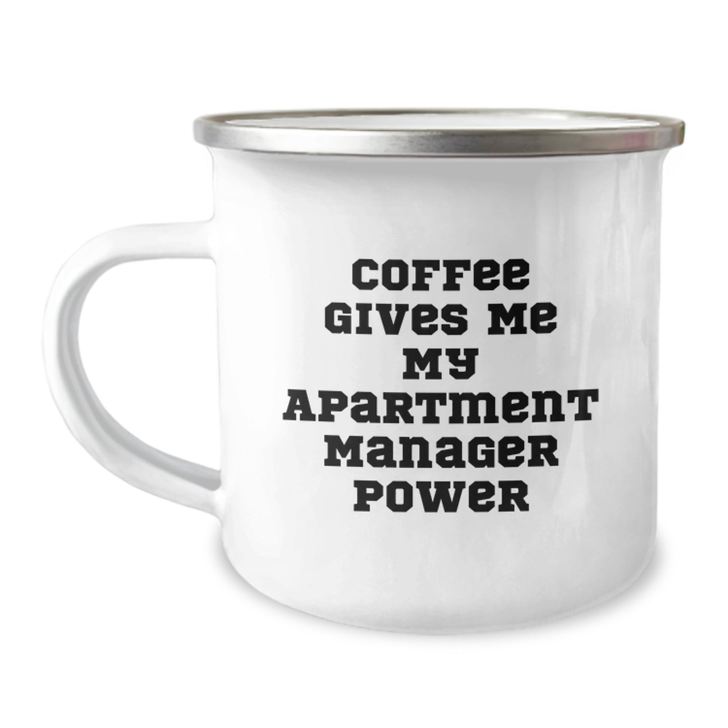 Funny Gifts for Apartment Manager - Coffee Gives Me Power Camping Mug for Graduation Unique Gifts from Friends - Image 1