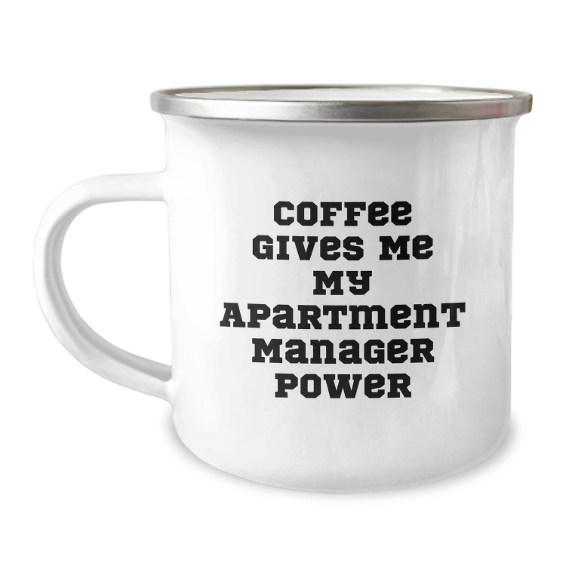 Funny Gifts for Apartment Manager - Coffee Gives Me Power Camping Mug for Graduation Unique Gifts from Friends - Image 1