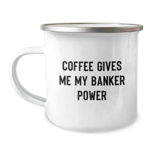 Funny Banker Gifts for Men from Friends, Camping Mug Coffee Lover, Commemorating Graduation Unique - Image 1