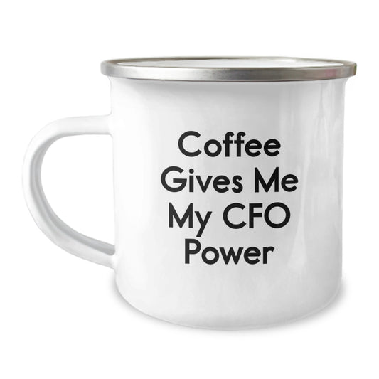 CFO Gifts for Men Funny Coffee Lovers Camping Mug - Unique Graduation Gifts from Friends - Image 1