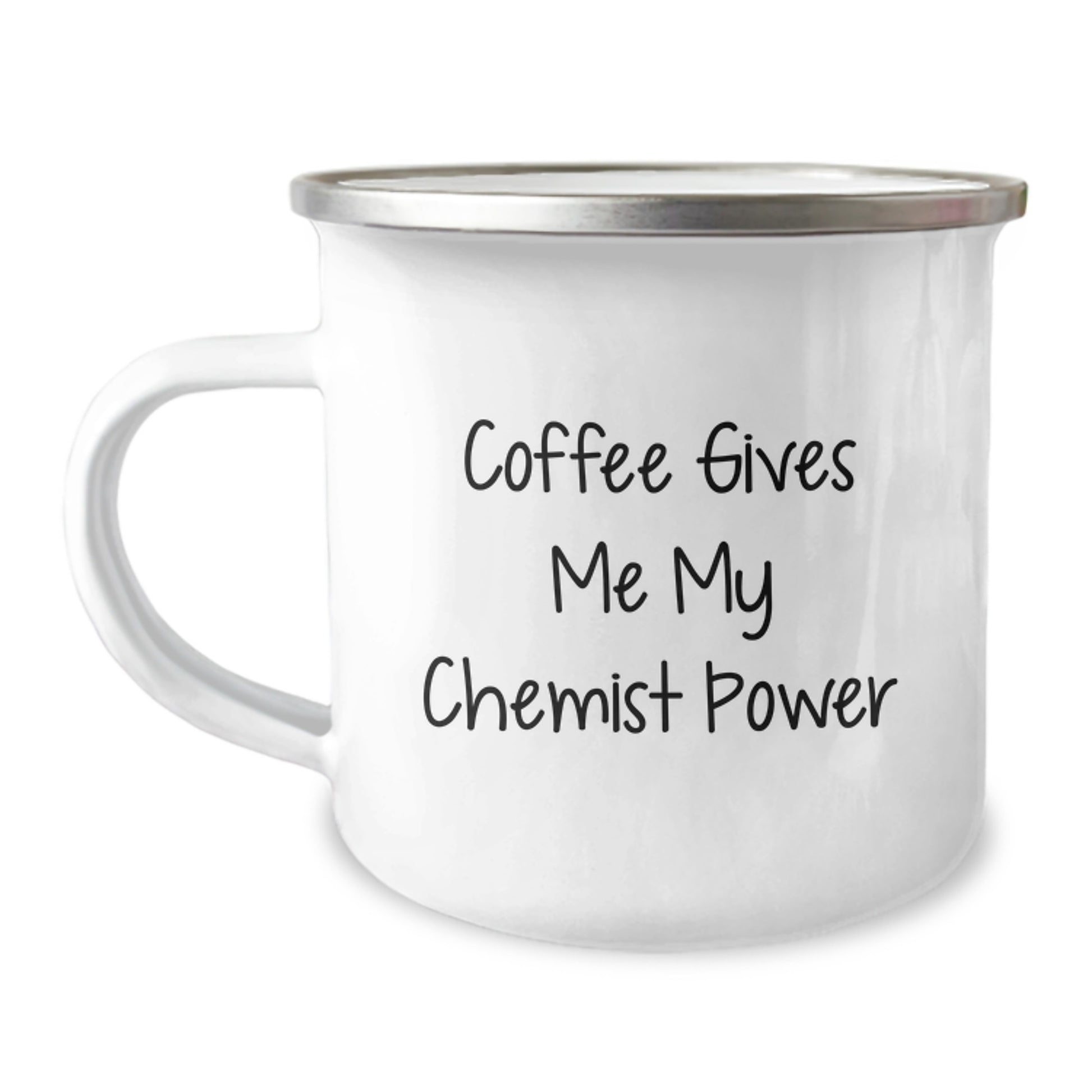 Chemist Gifts from Friends, Funny Camping Mug, Christmas Unique Ideas for Chemist Men, Coffee Gives Me My Chemist Power - Image 1