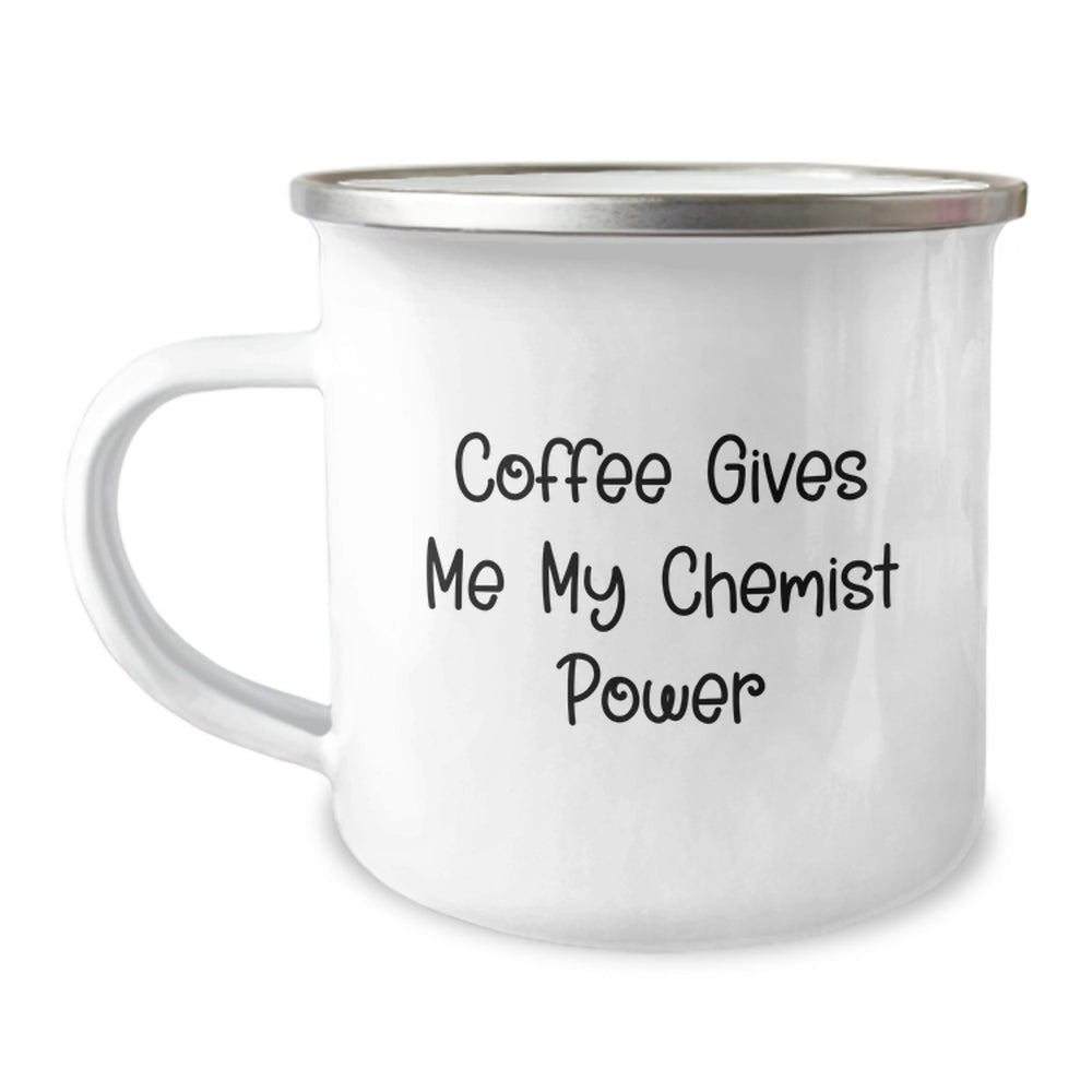 Funny Quote Chemist Camping Mug, Christmas Unique Gifts from Friends for Chemist Men, Keeps Coffee Hot - Image 1