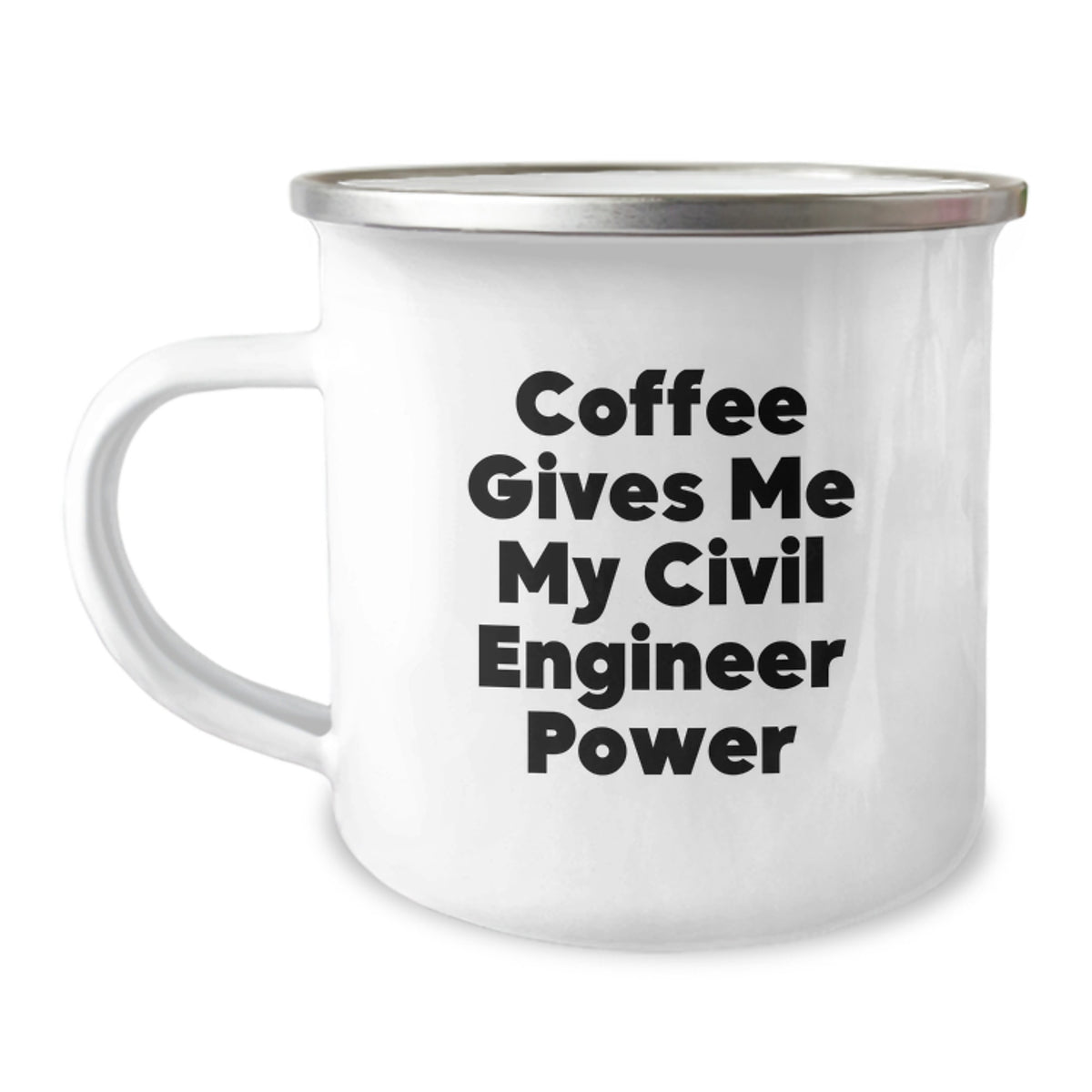 Funny Civil Engineer Gifts from Friends, Christmas Unique Mugs for Civil Engineer Men, Camping Mug with Coffee Gives Me My Civil Engineer Power - Image 1