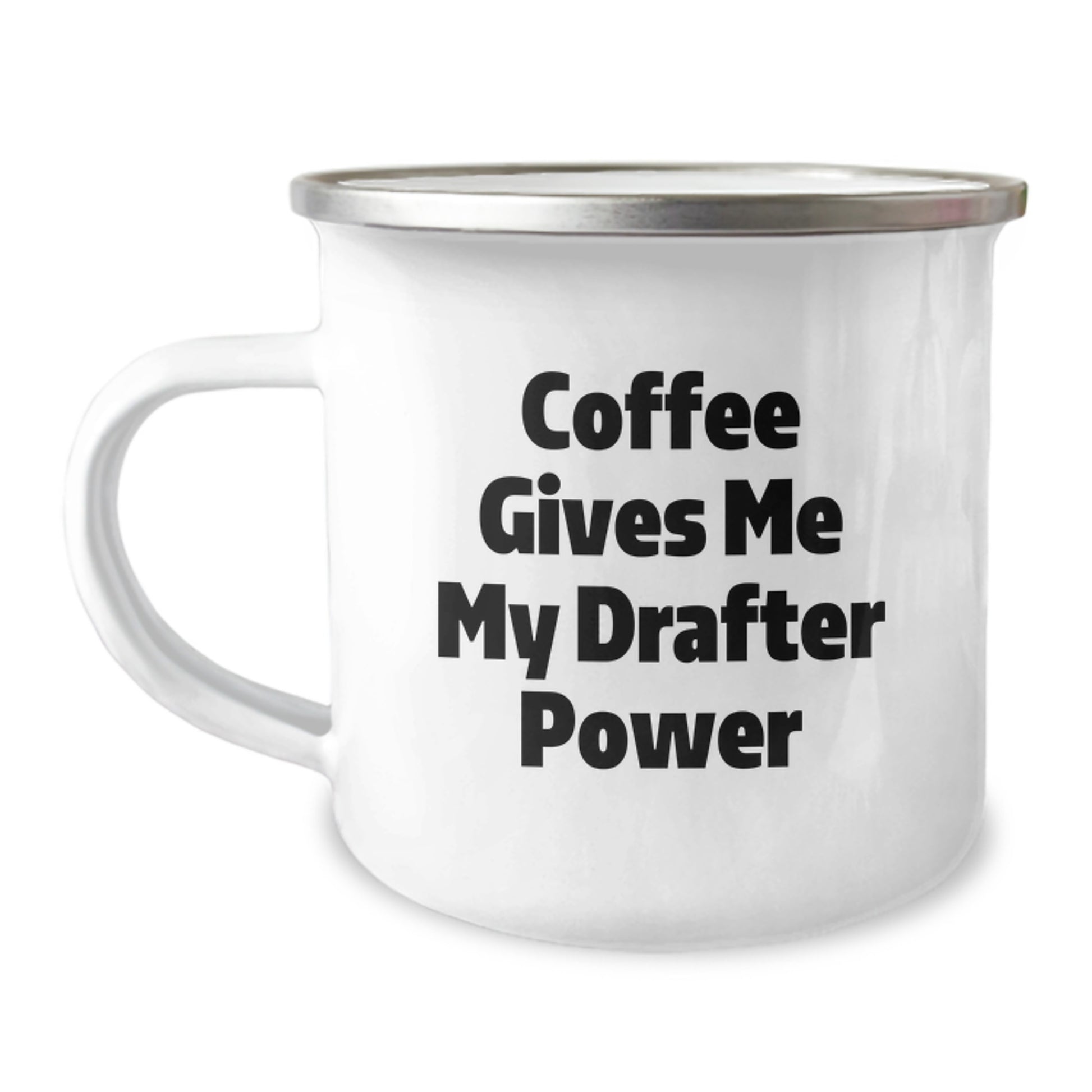 Funny Drafter Gifts for Him, 'Coffee Gives Me My Drafter Power' Camping Mug for Graduation Unique Gifts from Family - Image 1