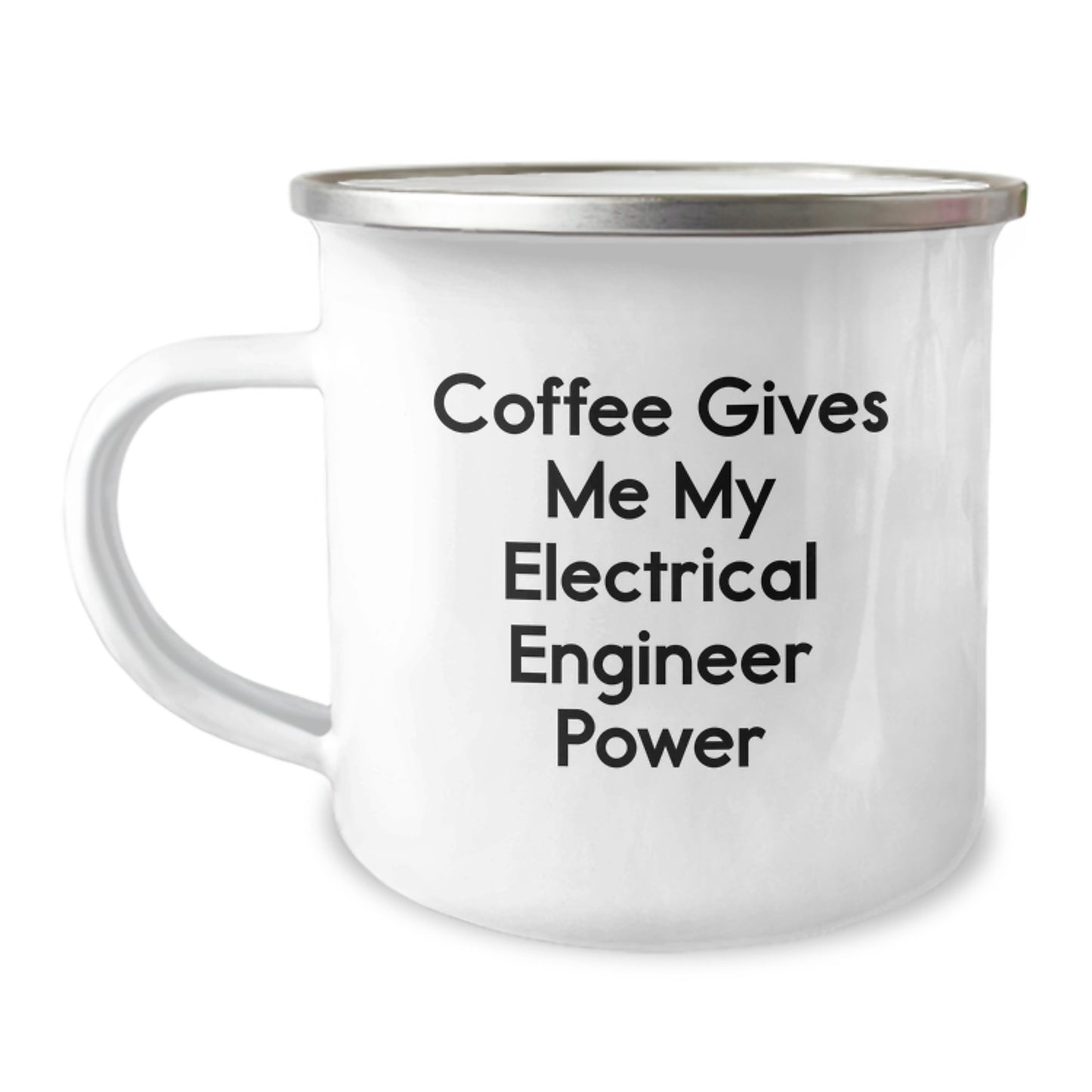 Funny Electrical Engineer Gifts from Friends - Electrical Engineer Camping Mug, 'Coffee Gives Me My Electrical Engineer Power' - Graduation Unique Gifts for Electrical Engineer Men - Image 1